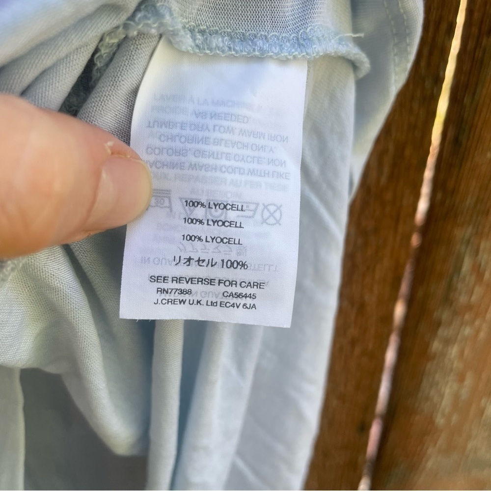 J CREW Women’s Pale Blue Lyocell Round Neck Lightweight Short Sleeve Size‎ Small - Picture 6 of 11